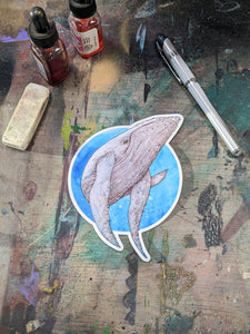 Whale sticker
